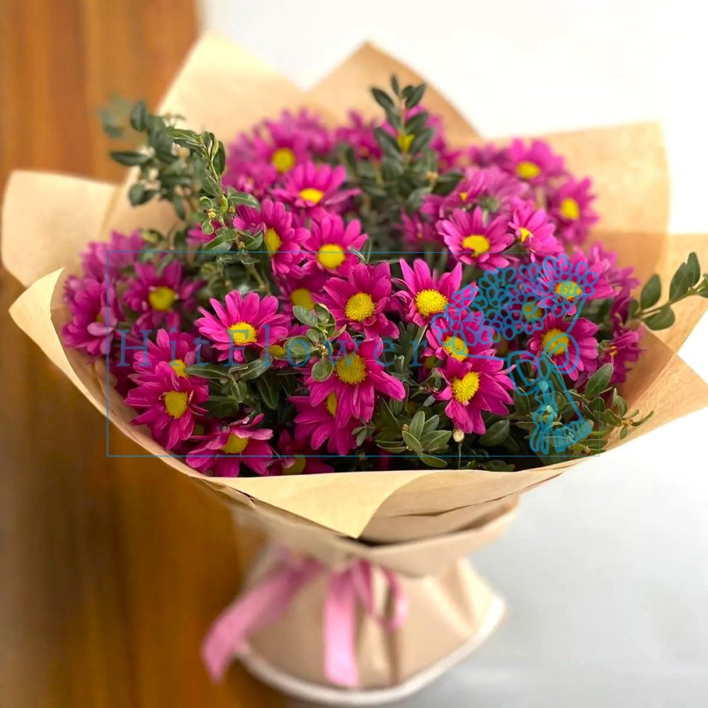 Букет цветов из: Хризантемы